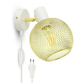 lampa-scienna-kinkiet-gold-globe-biala-488-kwp-e27-z-wlacznikiem-i-wtyczka