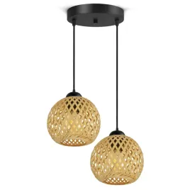 lampa-sufitowa-wiszaca-bambusowa-pleciona-boho-naturalna-584-ez2-led-czarna