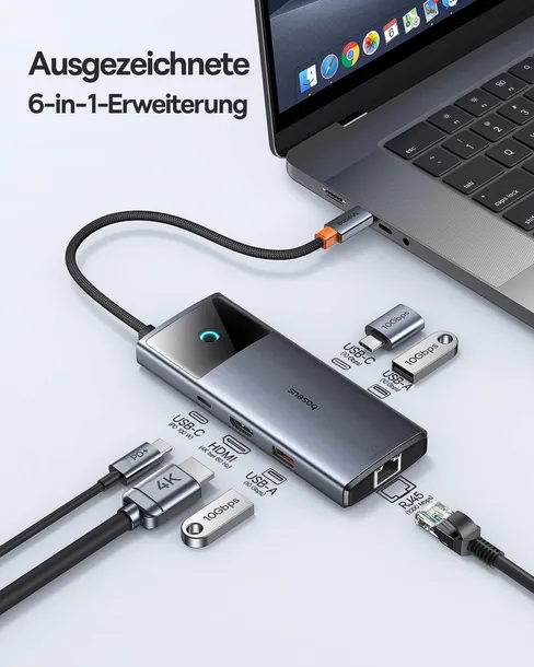 baseus-hub-usb-szary-6-portow-stan-nowy-liczba-portow-1