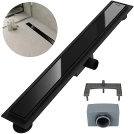 odplyw-liniowy-90-cm-czarne-szklo-szklany-pod-prysznic-podlogowy-niski