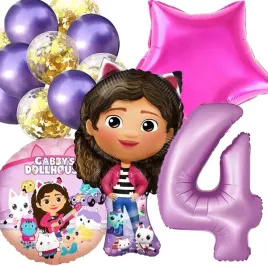 dekoracje-balony-zestaw-balonow-na-4-urodziny-gabi-koci-domek-14szt