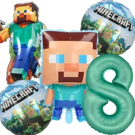 balony-zestaw-balonow-dekoracje-tnt-pixel-na-8-urodziny-5szt-minekraft