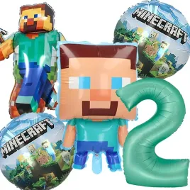 balony-zestaw-balonow-dekoracje-tnt-pixel-na-2-urodziny-5szt-minekraft