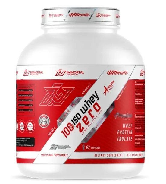 Immortal Iso Whey Zero 2000g PROTEIN BIAŁKO IZOLAT WPI 2KG MASA MIĘŚNIOWA