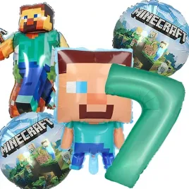 balony-zestaw-balonow-dekoracje-tnt-pixel-na-7-urodziny-5szt-minekraft
