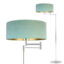 lampa-stojaca-podlogowa-regulowana-mietowa-led-e27-z-abazurem-welurowa