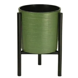 kwietnik-stojacy-czarny-z-zielona-doniczka-w-komplecie-stojak-na-kwiaty-eco