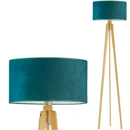 lampa-stojaca-podlogowa-drewniana-abazur-welur-led-e27-do-salonu