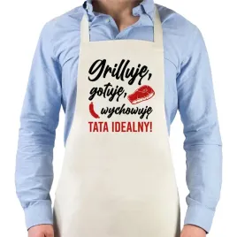 fartuch-meski-bezowy-grill-prezent-na-dzien-taty-griluje-gotuje-wychowuje