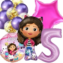 dekoracje-balony-zestaw-balonow-na-5-urodziny-gabi-koci-domek-14szt