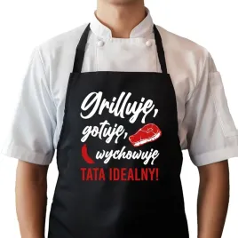 fartuch-meski-czarny-grill-prezent-na-dzien-taty-griluje-gotuje-wychowuje