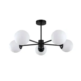 lampa-sufitowa-roma-5-czarna-z-kulistymi-symetrycznymi-kloszami