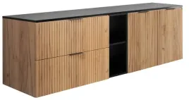 szafka-lazienkowa-pod-umywalke-wiszaca-dab-czarny-140-ryfle-fronty-mdf-blat