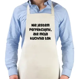 fartuch-meski-bezowy-prezent-na-dzien-taty-dla-taty-nie-jestem-perfekcyjny