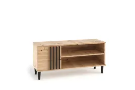 szafka-rtv-lykaron-8-dab-artisan-czarne-lamele-1-drzwi-polka