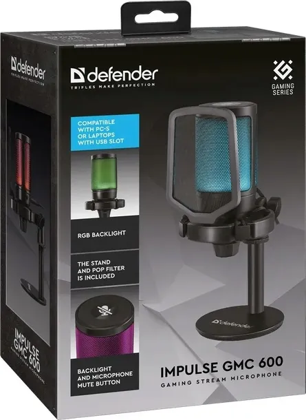 mikrofon-defender-impulse-gmc-600-rgb-streaming-stan-nowy-stan-opakowania-oryginalne
