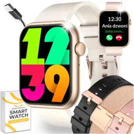 smartwatch-damski-zegarek-rozmowy-sms-sport-zdrowie-zloty-menu-pl-4-paski