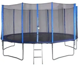 trampolina-czarno-niebieska-ogrodowa-z-siatka-i-drabinka