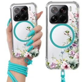 etui-do-xiaomi-15-pro-antishock-ring-magsafe-turkusowa-smycz-kwiatowe