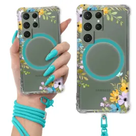 etui-do-samsung-s23-ultra-antishock-ring-magsafe-turkusowa-smycz-flower