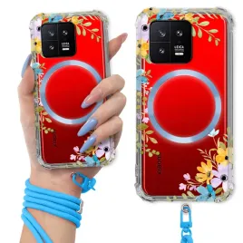 etui-do-xiaomi-13-antishock-ring-magsafe-niebieska-smycz-kwiatowe-wzory