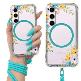 etui-do-samsung-s23-antishock-ring-magsafe-turkusowa-smycz-kwiatowe-wz