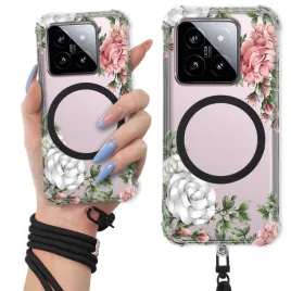 etui-do-xiaomi-14-antishock-ring-magsafe-czarna-smycz-kwiatowe-wzory