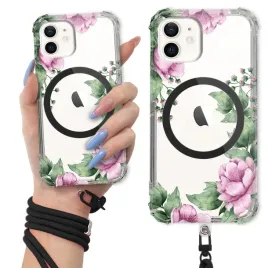 etui-do-iphone-12-antishock-ring-magsafe-czarna-smycz-kwiatowe-wzory