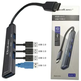 hub-adapter-usb-c-3-1-4w1-usb-3-0-3x-usb-2-0-aluminiowy-qoltec