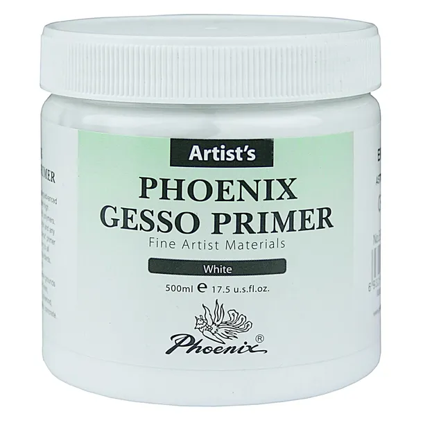 Gesso Akrylowe Białe Grunt Akrylowy Podkład Malarski Phoenix 500 ml Biały