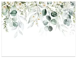 fototapeta-do-sypialni-liscie-eukaliptus-rosliny-kwiaty-styl-boho-450x300
