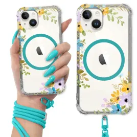 etui-do-iphone-14-antishock-ring-magsafe-turkusowa-smycz-kwiatowe-wzory