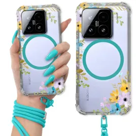 etui-do-xiaomi-15-antishock-ring-magsafe-turkusowa-smycz-kwiatowe-wzory