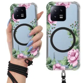 etui-do-xiaomi-13-pro-antishock-ring-magsafe-czarna-smycz-kwiatowe-wz