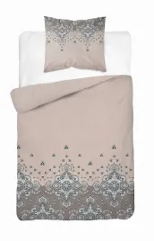 posciel-bawelniana-140x200cm-ornament-bezowa