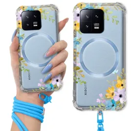 etui-do-xiaomi-13-pro-antishock-ring-magsafe-niebieska-smycz-kwiatowe