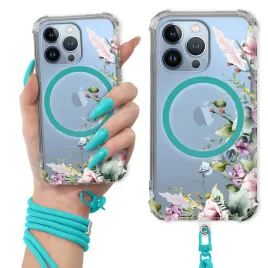 etui-do-iphone-13-pro-antishock-ring-magsafe-turkusowa-smycz-kwiatowe