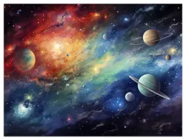 fototapeta-dla-dzieci-kolorowy-kosmos-planety-gwiazdy-galaktyka-450x300