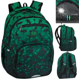 coolpack-plecak-szkolny-mlodziezowy-czarny-zielony-3d-dragons-smoki-3d