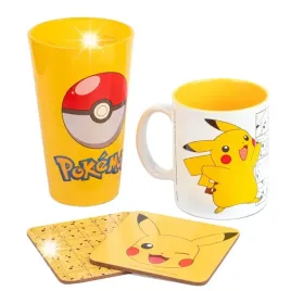 zestaw-prezentowy-pokemon-pikachu-kubek-szklanka-2-x-podkladka