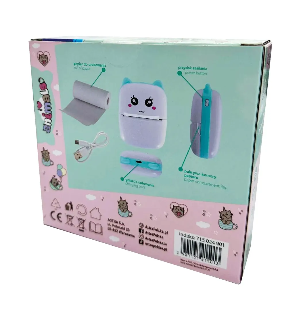 mini-drukarka-termiczna-i-less3-animals-astra-stan-nowy