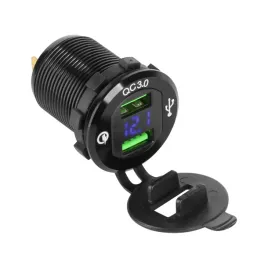 2-x-ladowarka-samochodowa-do-montazu-usb-z-quick-charge-i-miernikiem-napiec