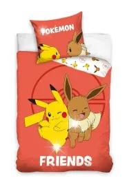 komplet-poscieli-carbotex-160-x-200-cm-wielokolorowy-pokemon-pikachu-eevee
