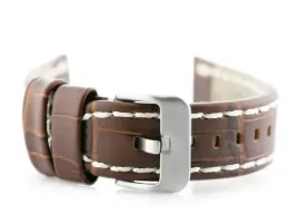 pasek-skorzany-do-zegarka-w49-ciemny-braz-biale-20mm