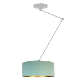 lampa-wiszaca-regulowana-zyrandol-led-e27-przegub-welur-mieta-ze-zlotem