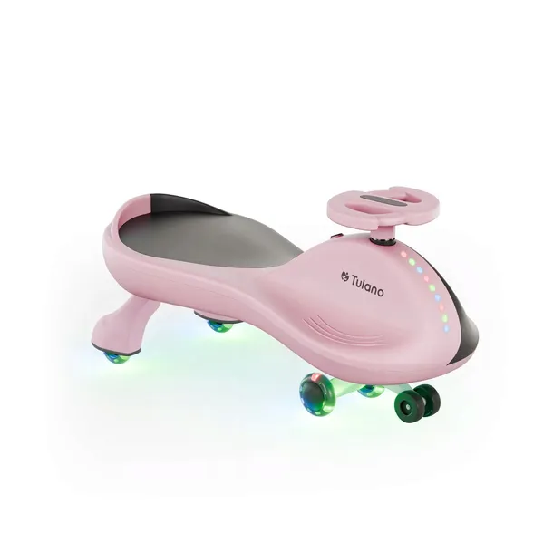 Jeździk grawitacyjny Tulano RÓŻOWY LED dla DZIECI 3+ KIEROWNICA 360°
