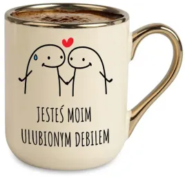 kubek-elegant-bezowy-prezent-dla-chlopaka-jestes-moim-ulubionym-debilem