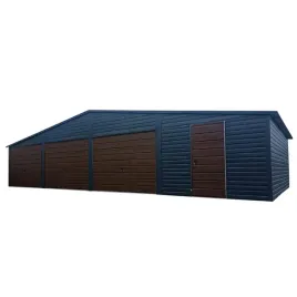 garaz-blaszany-12x6-3x-brama-uchylna-ciemny-grafit-profil-ocynk-premium