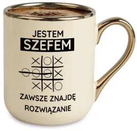 kubek-elegant-bezowy-na-prezent-jestem-szefem-zawsze-znajde-rozwiazanie