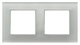 ramka-podwojna-ospel-aria-prestige-biale-szklo
